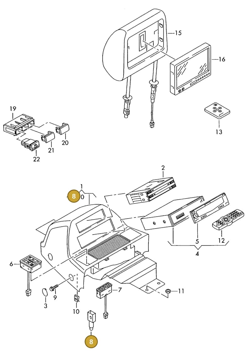 4B0919063A — Audi A6L CHINA (1999-2005) diagram 239088350, position 8