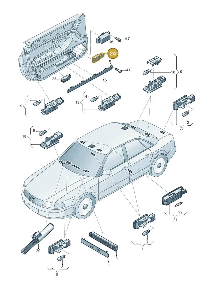 4B0919063A — Audi A8/S8/qu. lang    08> (2007-) diagram 291947000, position 24