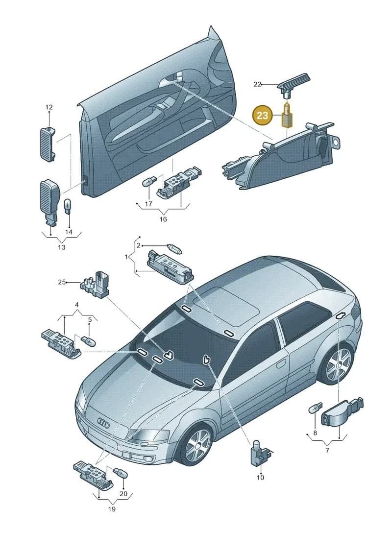 4B0919063A — Audi RS3 Sportback (2011-2012) diagram 412947100, position 23
