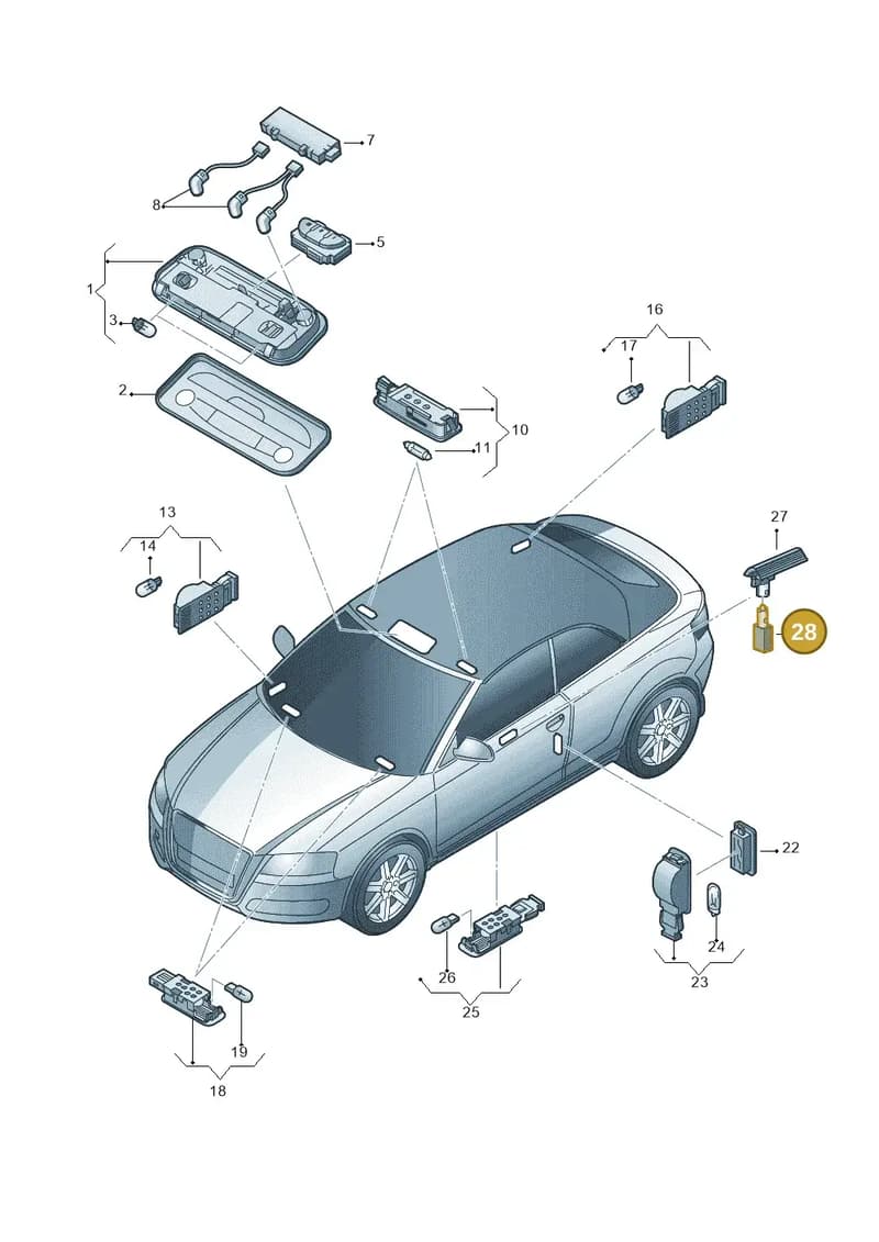 4B0919063A — Audi A3 Cab. 2.0 TDI (2007-2013) diagram 642947000, position 28