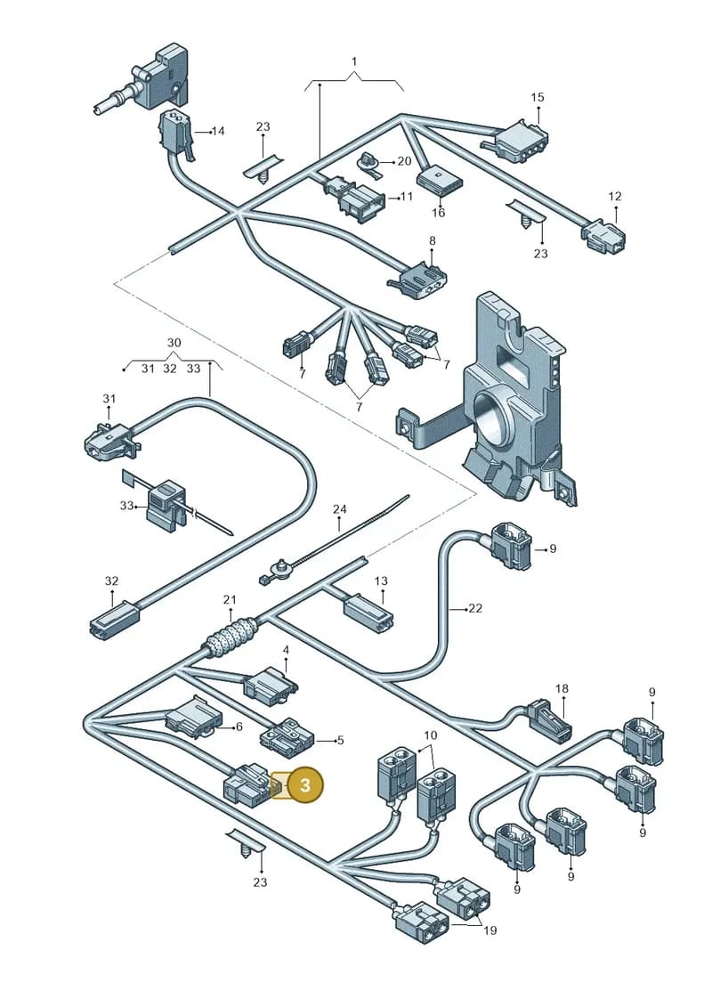 4B0937713 — Audi A3/S3/Sportb./qu. 08 (2007-) diagram 412972850, position 3