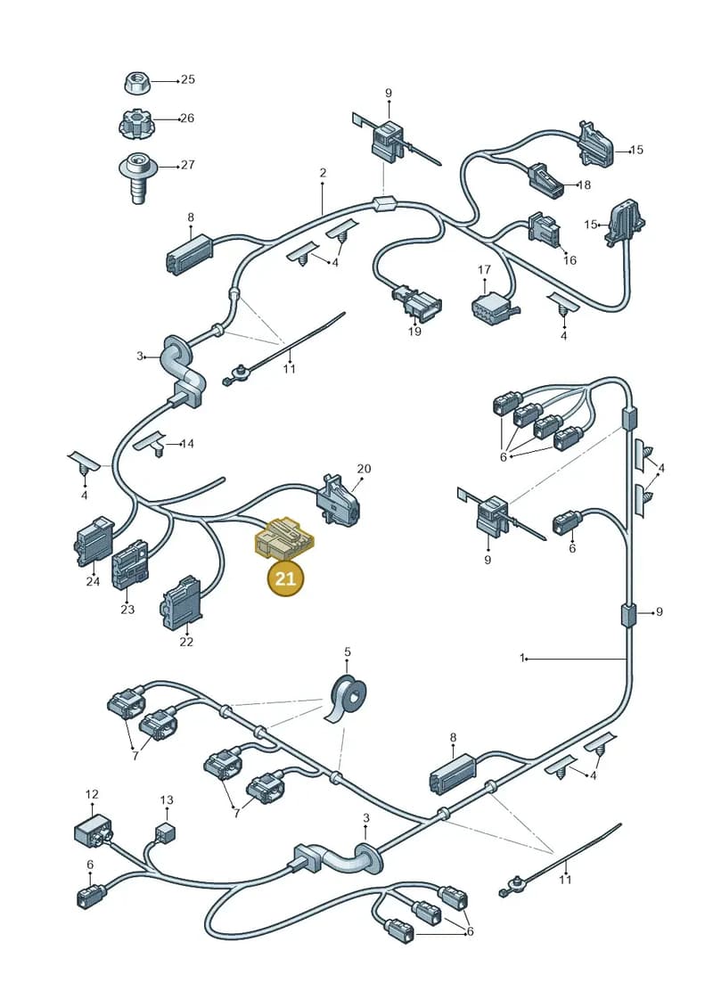 4B0937713 — Audi TTS Coupe 2.0 (2010-2014) diagram 609972940, position 21