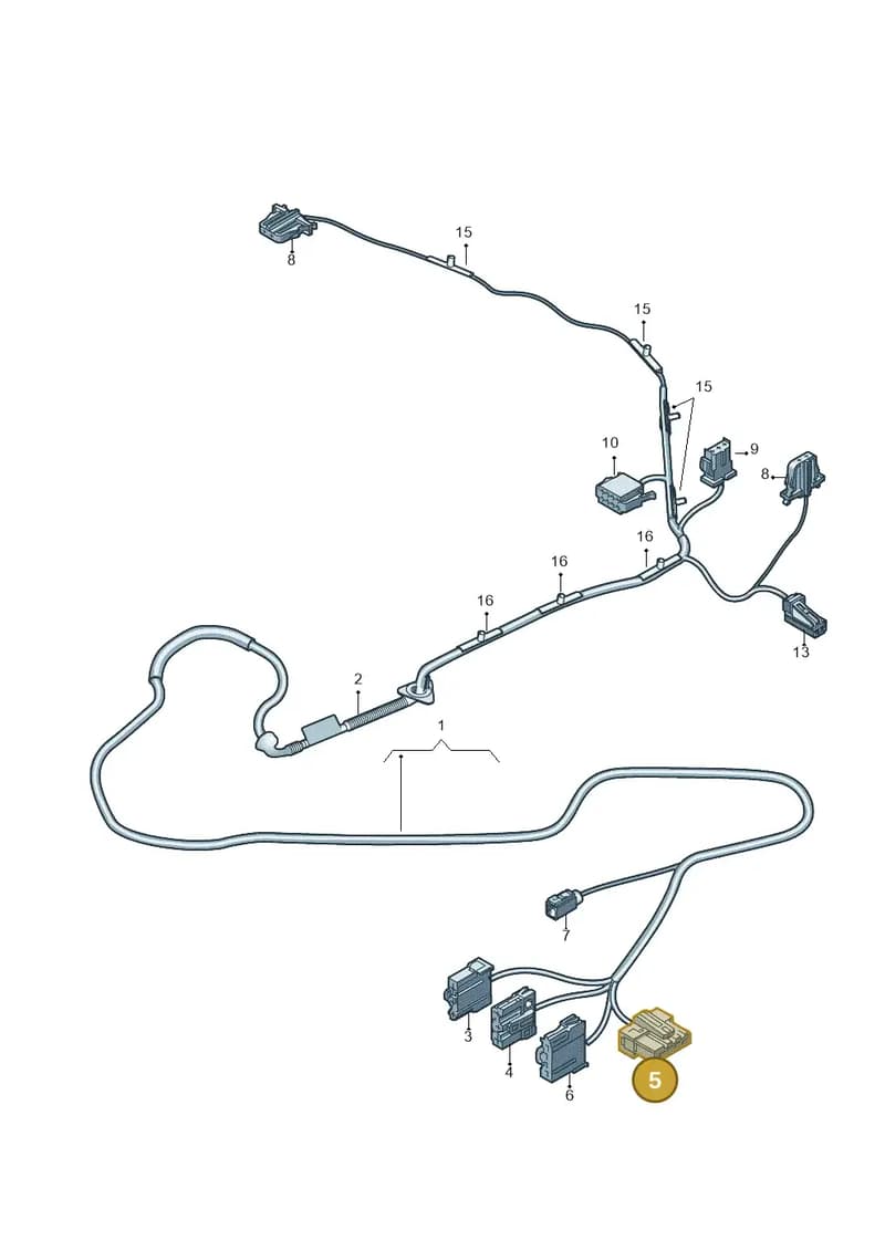 4B0937713 — Audi TTS Coupe 2.0 (2010-2014) diagram 609972950, position 5