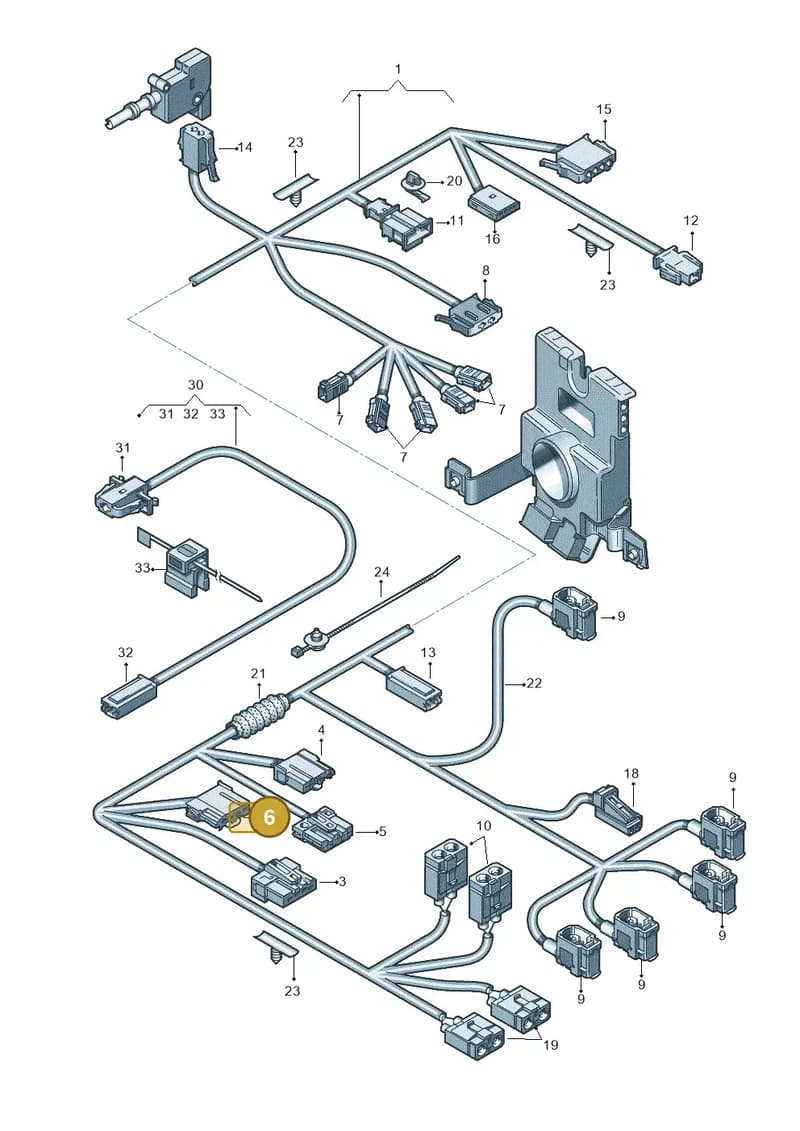 4B0937714 — Audi A3/S3/Sportb./qu. 08 (2007-) diagram 412972850, position 6