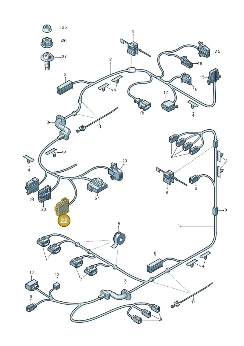 4B0937714 — Audi TTS Coupe 2.0 (2010-2014) diagram 609972940, position 22