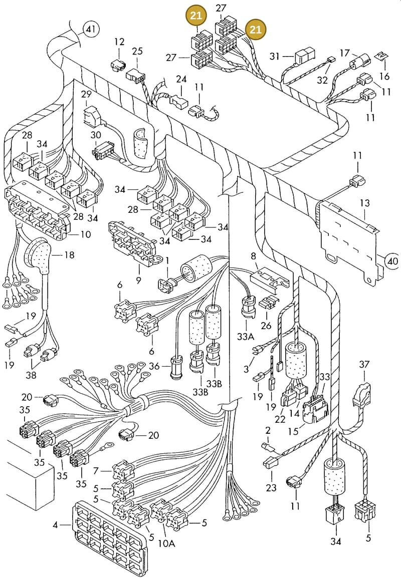 4B0971636B — Audi A8 quattro (1999-2002) diagram 153971940, position 21