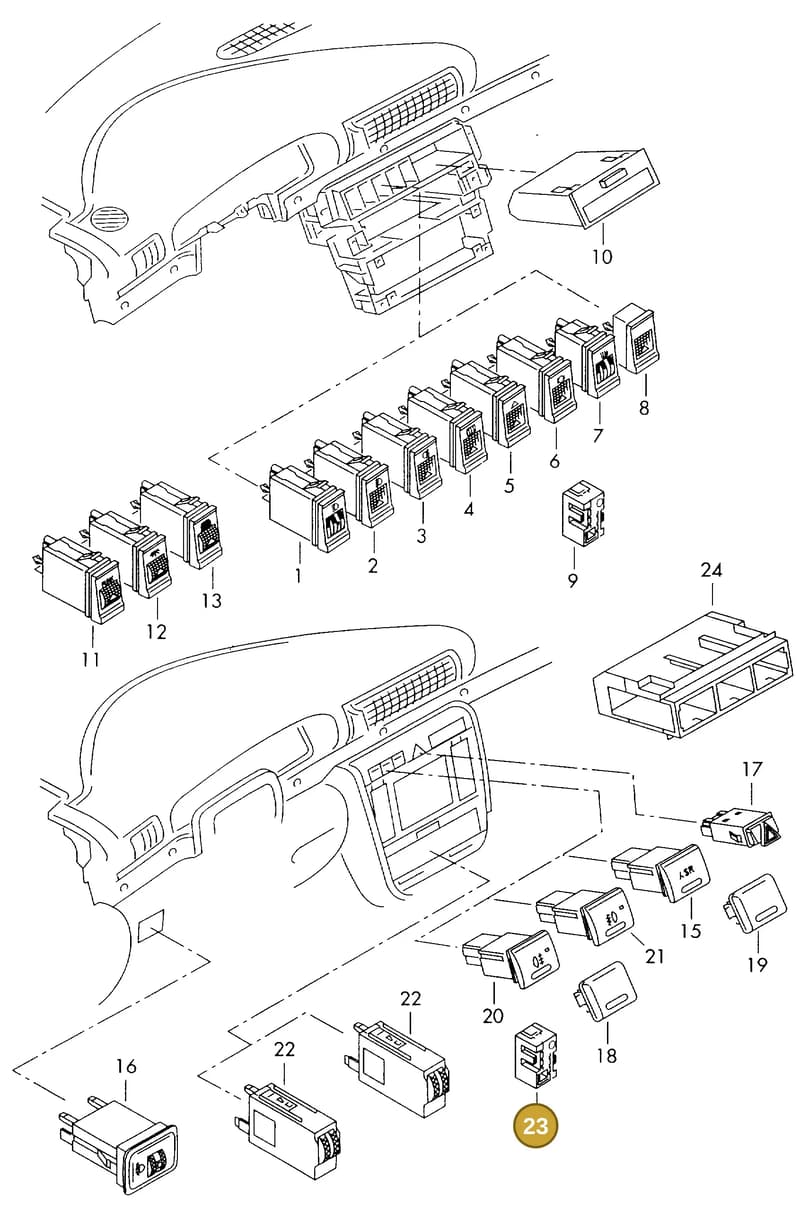 4B0971636B — Audi A4/Avant F8D-W-> (1997-1998) diagram 156941900, position 23