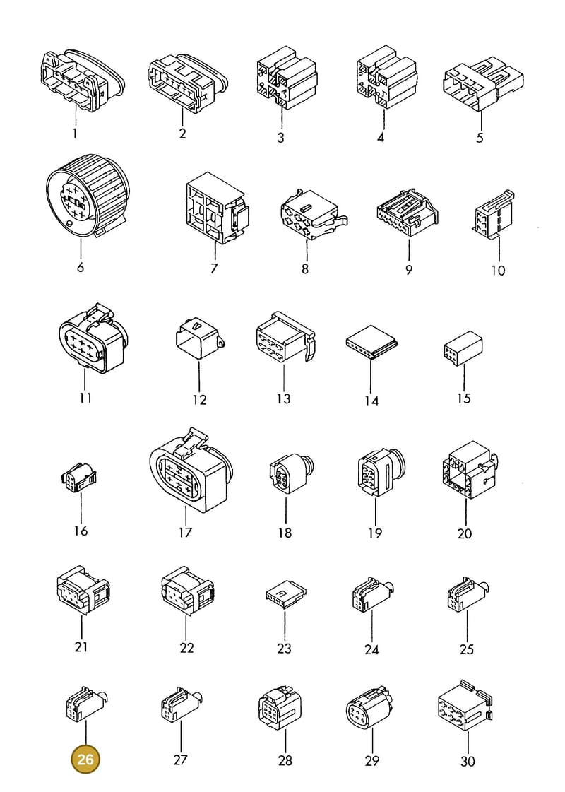 4B0971636B — Audi 1J0 platform diagram 198970910, position 26