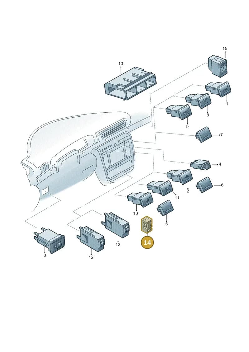 4B0971636B — Audi RS4 AV. QU. (2000-2001) diagram 223941500, position 14