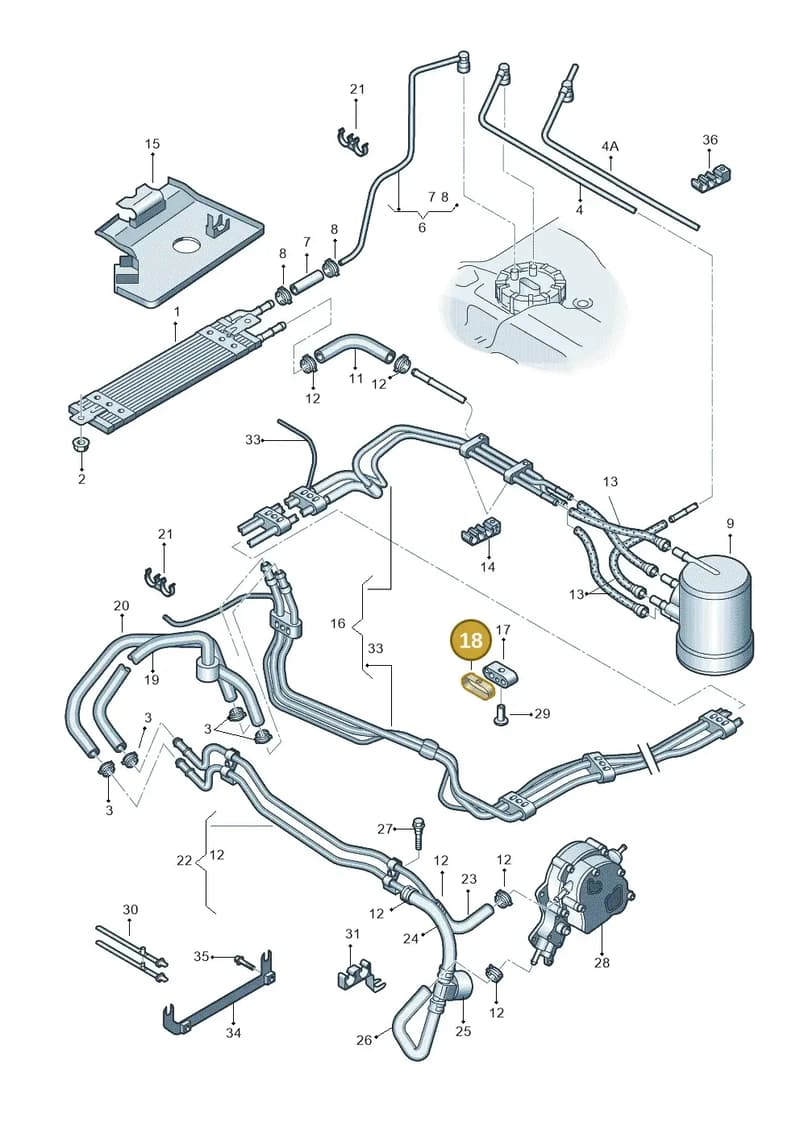 4D0201449D — Audi A2 (2000-2005) diagram 248201270, position 18