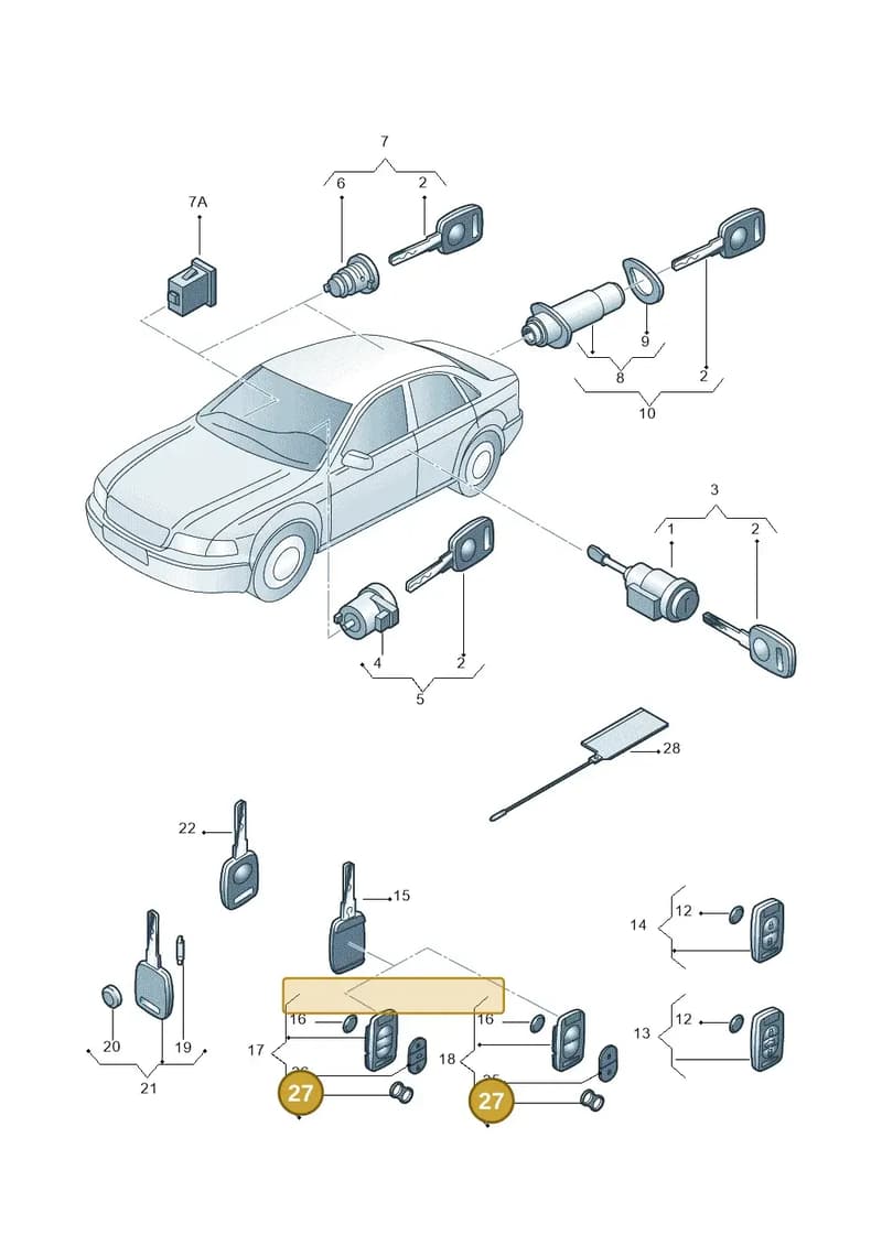 4D0905835 — Audi RS6 qu. (2003-2004) diagram 260837100, position 27