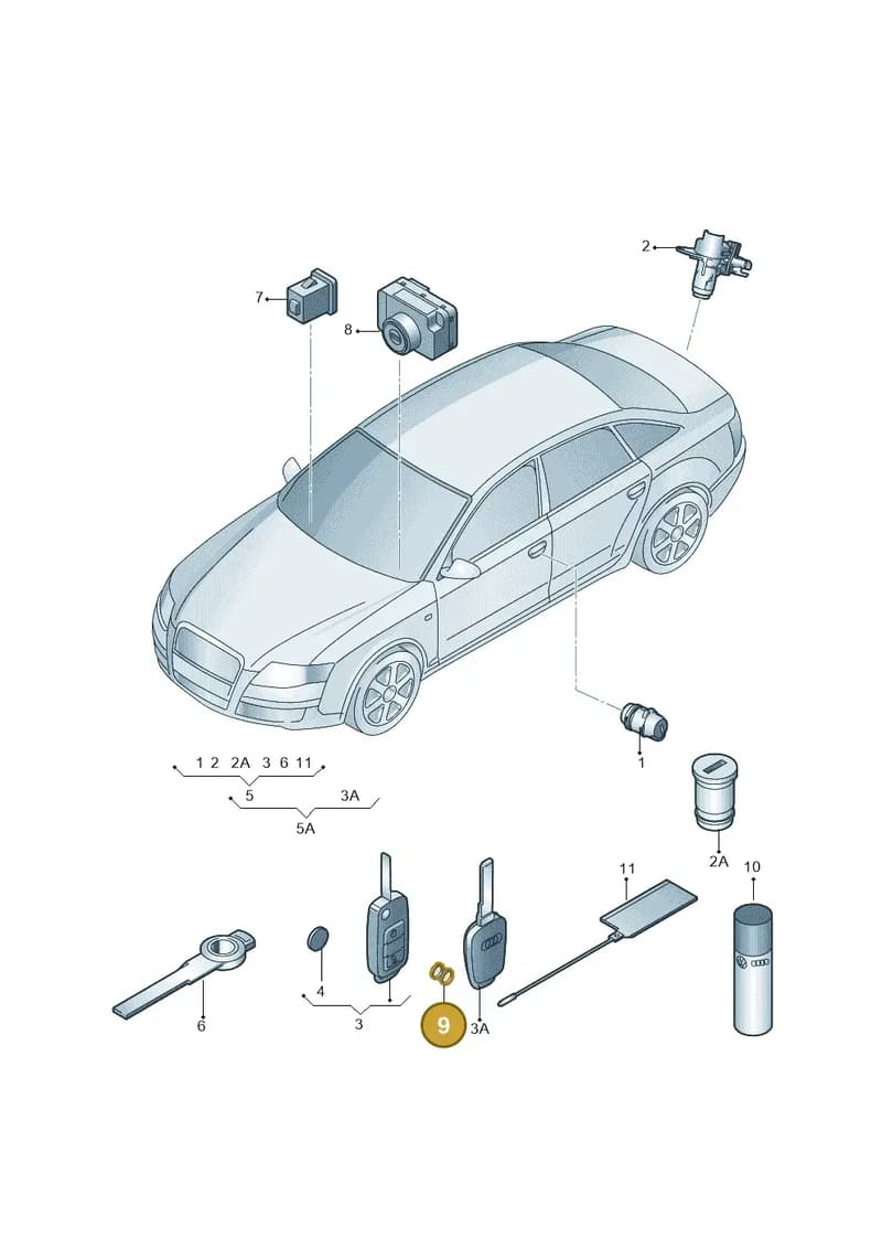 4D0905835 — Audi A6/S6/Avant/qu.   05> (2004-) diagram 448837200, position 9