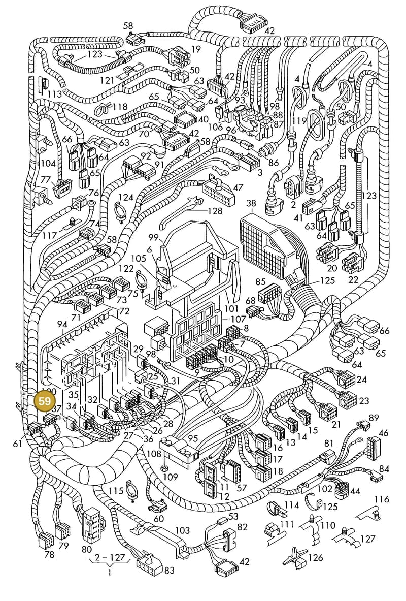 4D0972704 — Volkswagen Polo (2011-2014) diagram 225971850, position 59