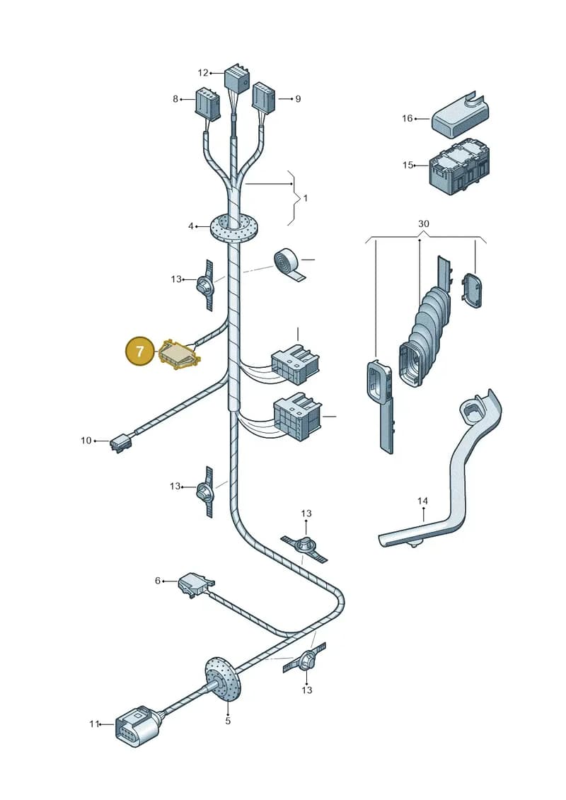 4D0972704 — Volkswagen Polo (2011-2014) diagram 253972370, position 7