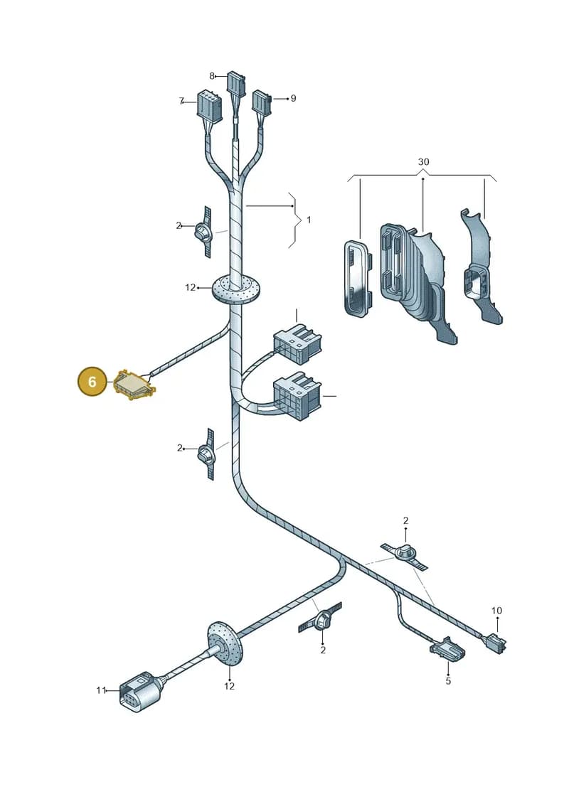 4D0972704 — Volkswagen Polo (2011-2014) diagram 253972400, position 6