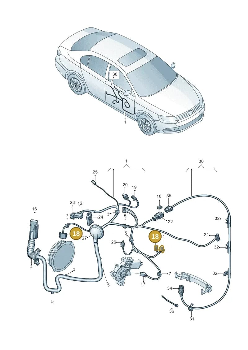 4D0972704 — Volkswagen Jetta 2.0 (2015-2015) diagram 789972330, position 18
