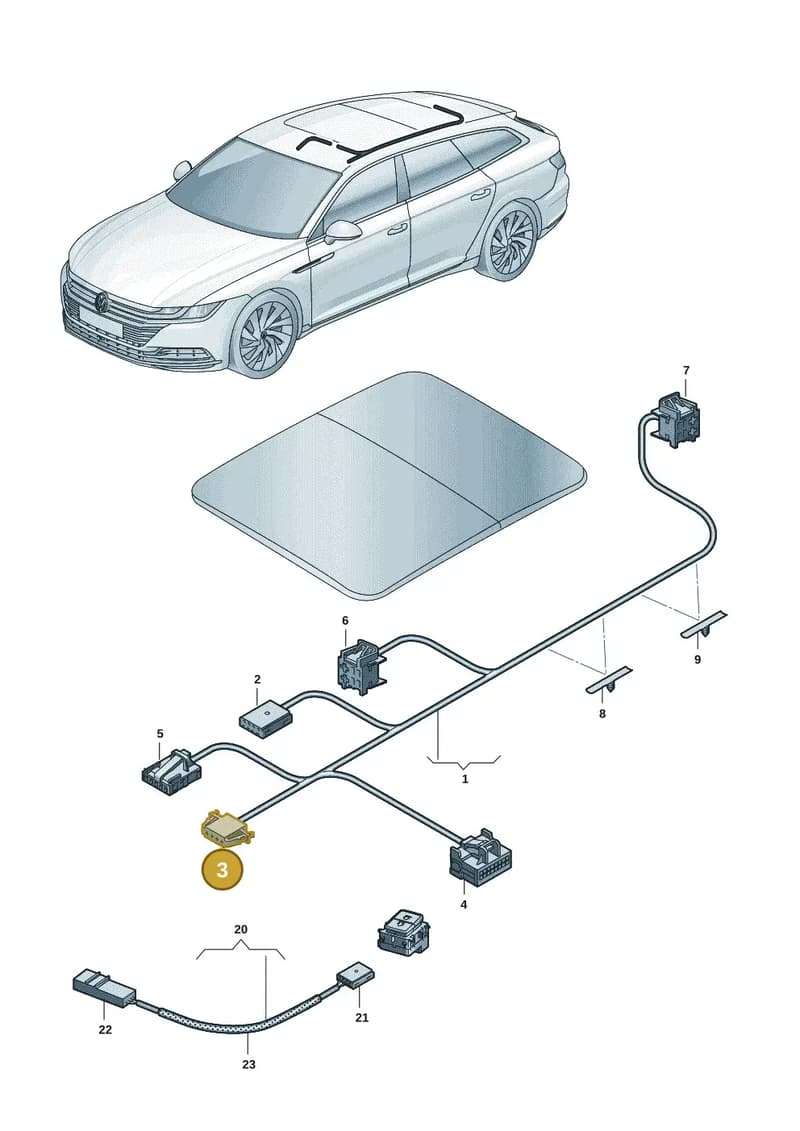 4D0972704 — Volkswagen Arteon (2017-2025) diagram 828972042, position 3