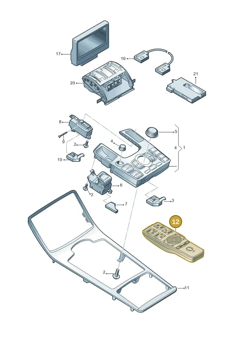 4E0035207C — Audi A8/S8/qu. lang (2003-2007) diagram 291919000, position 12