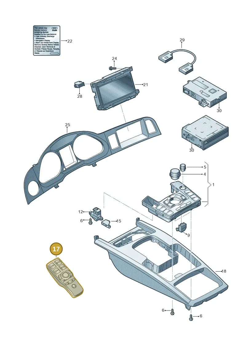 4E0035207C — Audi A6 QU.ALLROAD     07> (2006-) diagram 448919000, position 17