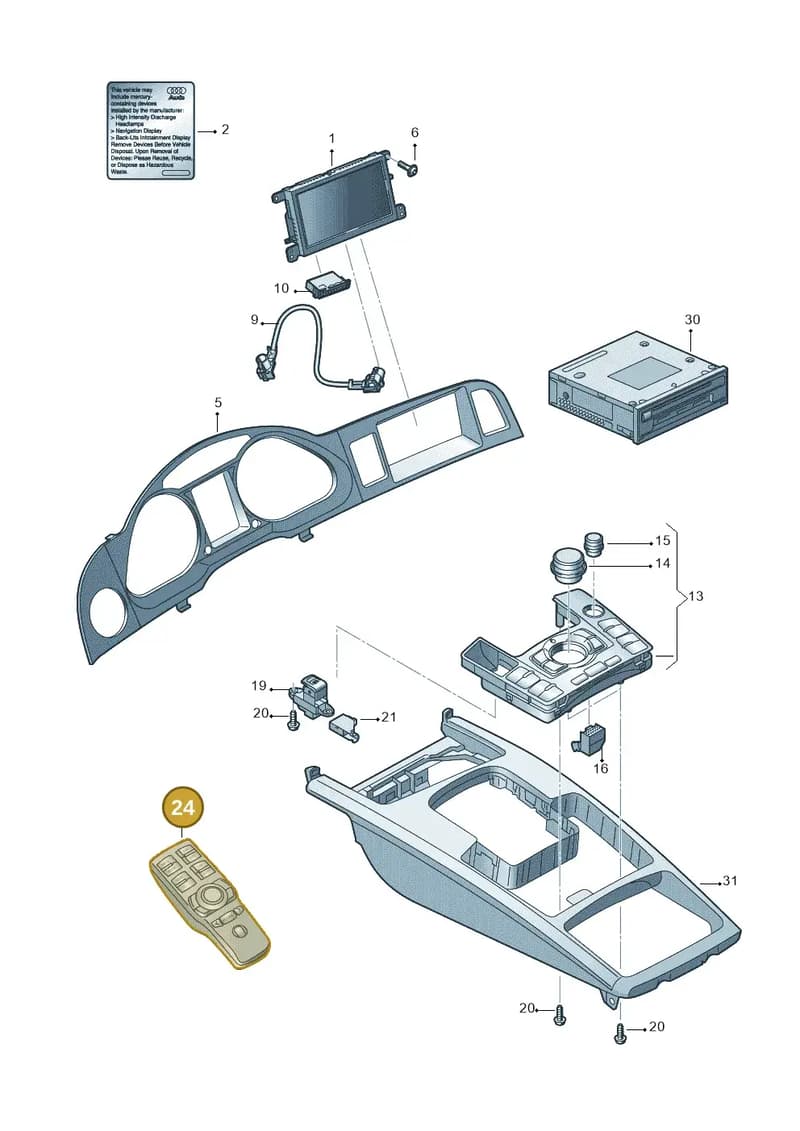 4E0035207C — Audi A6 2.7 TDI (2008-2011) diagram 648919000, position 24