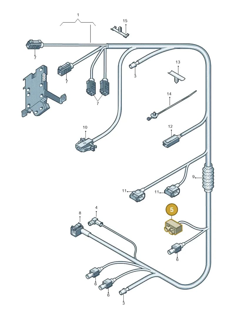 4E0035671K — Audi RS3 Sportback (2011-2012) diagram 412972870, position 5