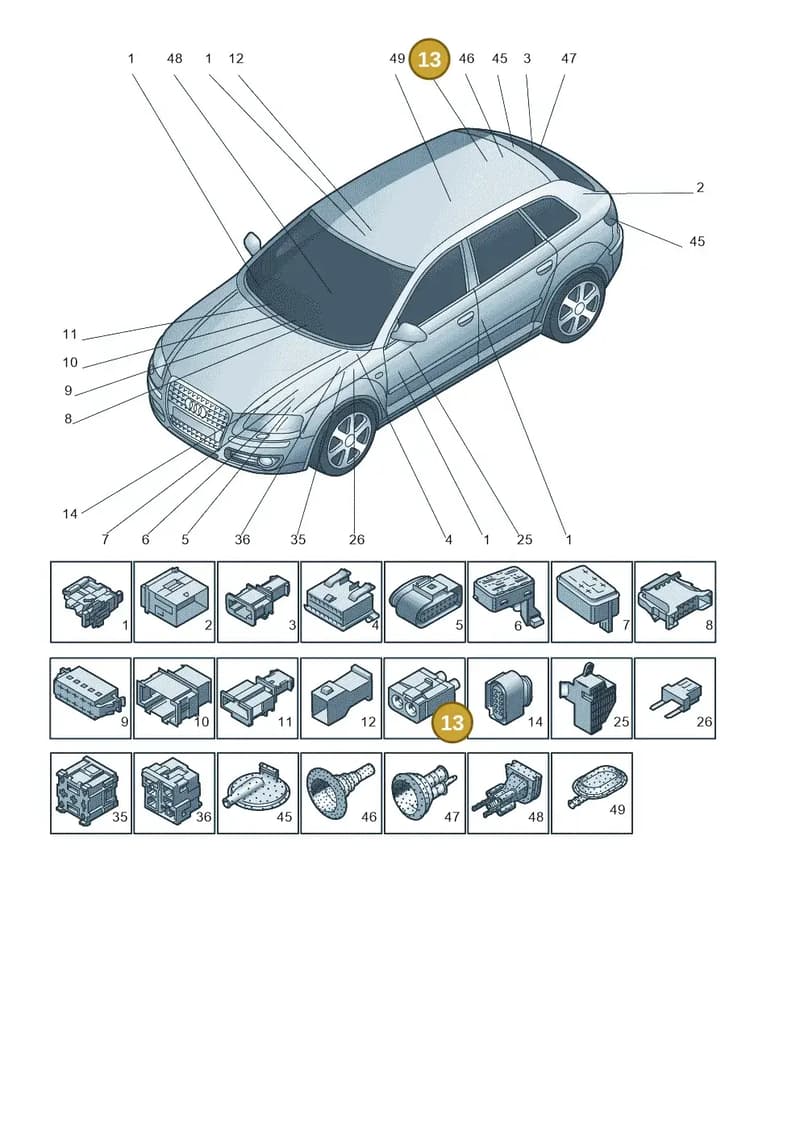 4E0035671K — Audi RS3 Sportback (2011-2012) diagram 720971790, position 13