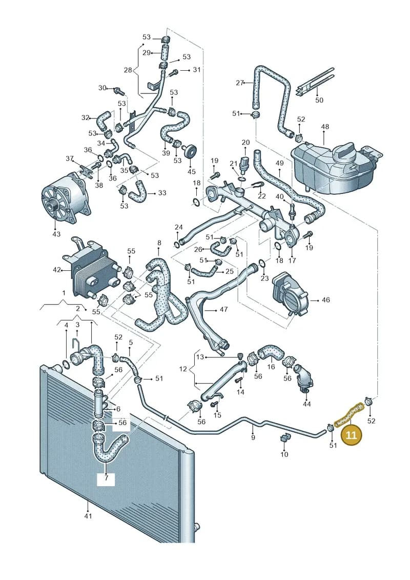 4E0121107L — Audi A8/S8/qu. lang (2003-2007) diagram 291121630, position 11