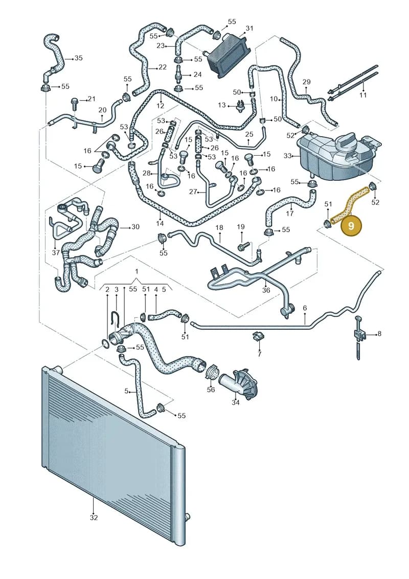 4E0121107L — Audi A8/S8/qu. lang    08> (2007-) diagram 291121310, position 9