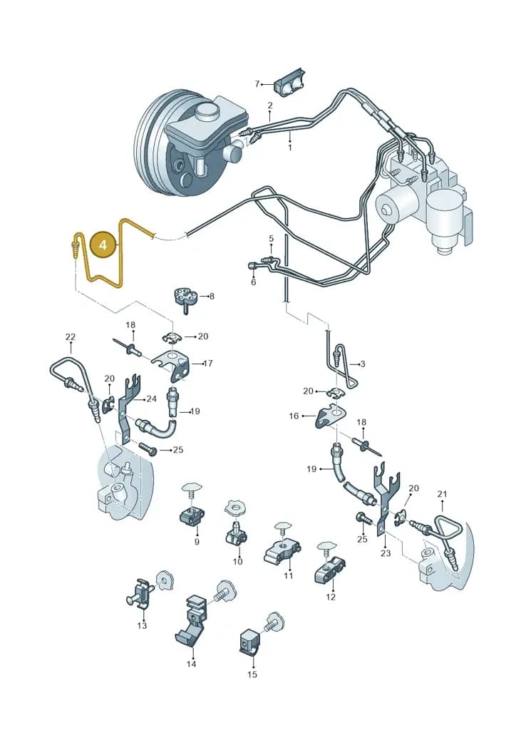 4E0614724BA — Audi A8/S8/qu. lang 08> (2007-) diagram 249611200, position 4