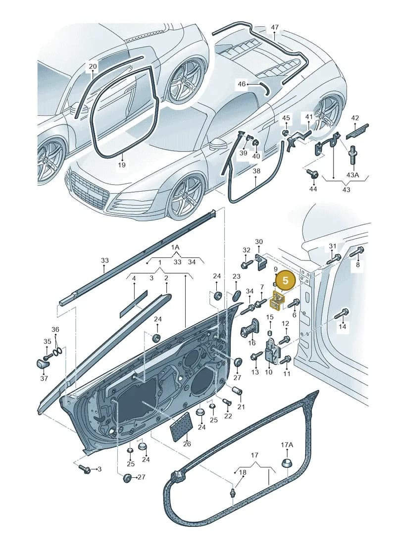 4E0831402A — Audi R8 qu. 5.2 (2012-2015) diagram 618831100, position 5