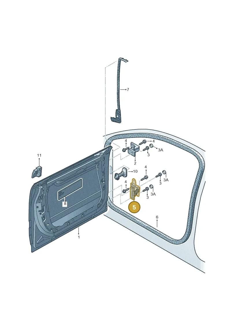 4E0831411C — Audi A8/S8/qu. lang    08> (2007-) diagram 291831100, position 5