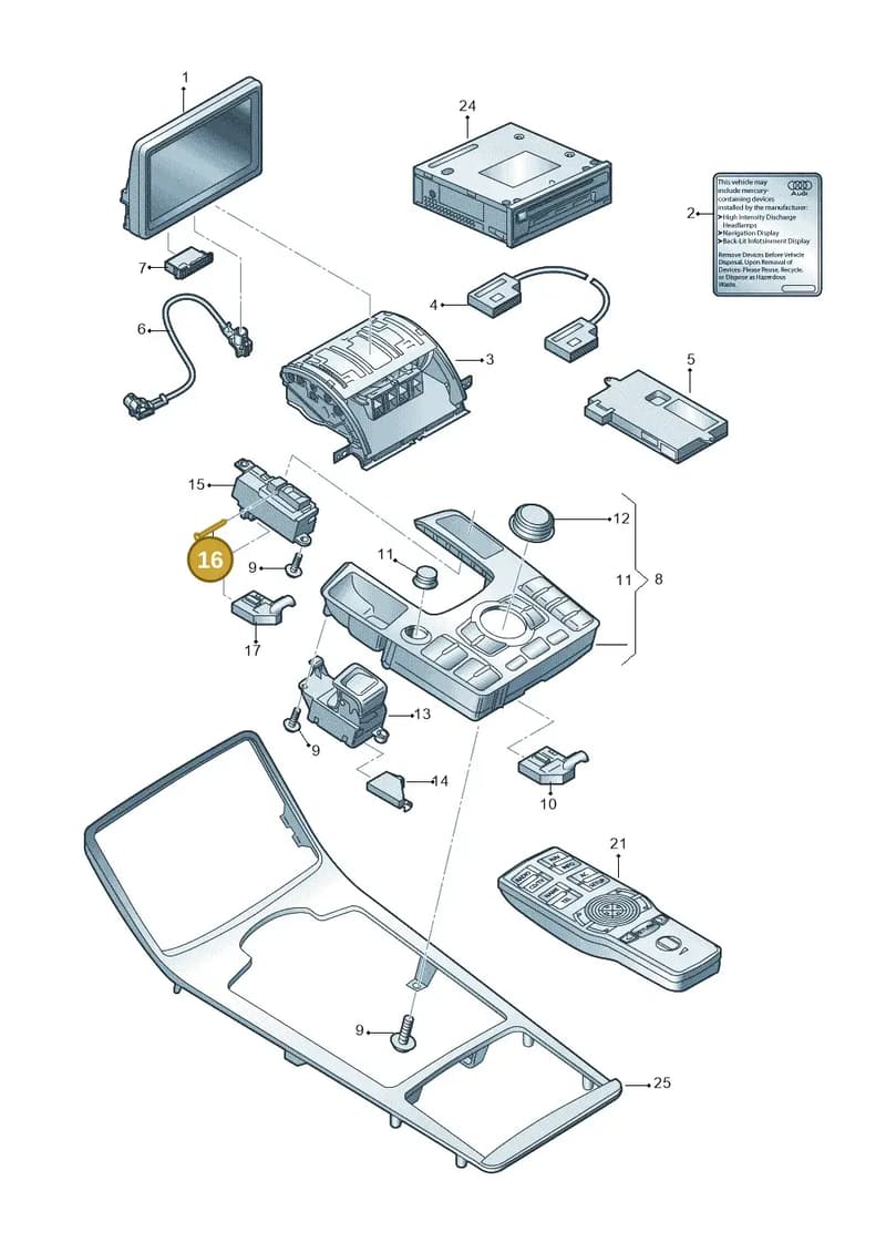 4E0911405 — Audi A8/S8/qu. lang    08> (2007-) diagram 635919000, position 16
