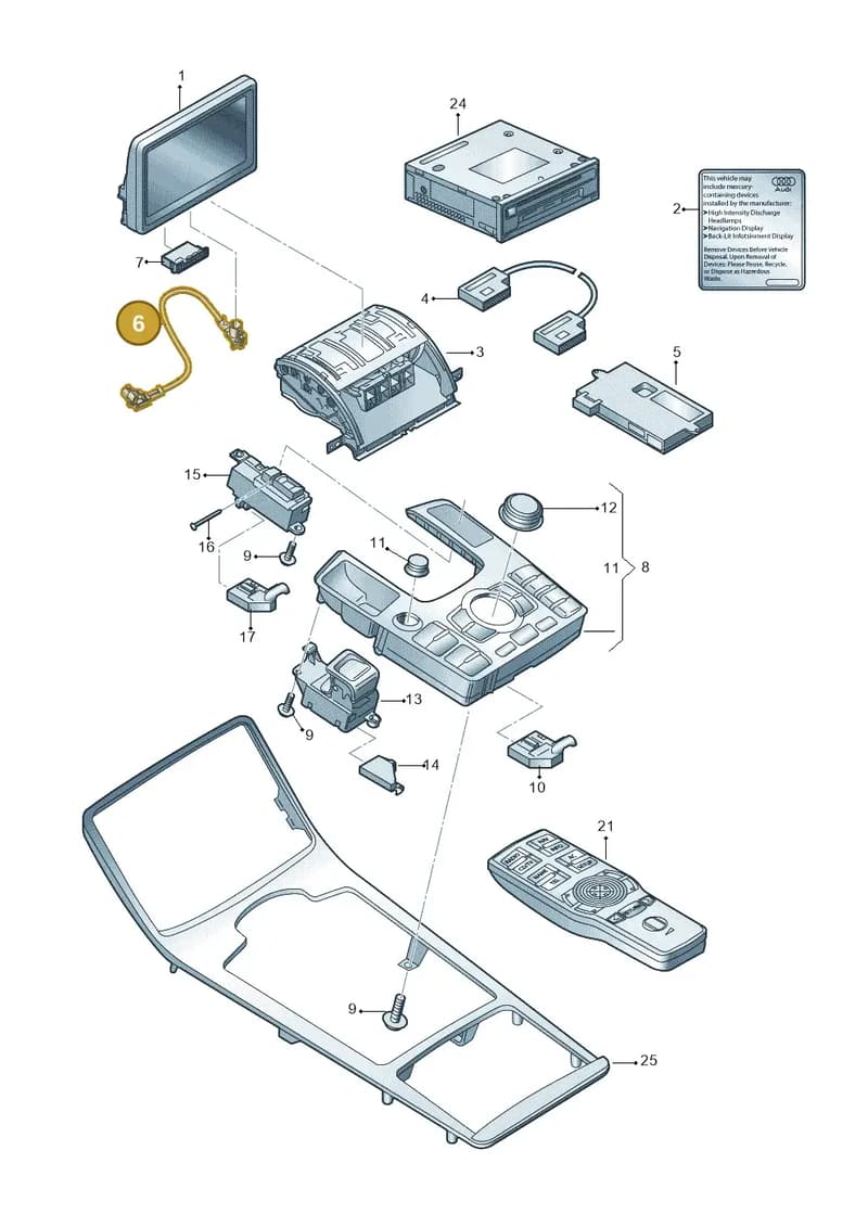 4E0971086H — Audi A8/S8/qu. lang    08> (2007-) diagram 635919000, position 6