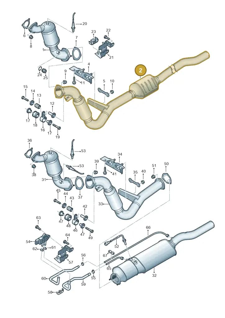 4E4254400BX — Audi A8/S8/qu. lang 08> (2007-) diagram 291253550, position 2