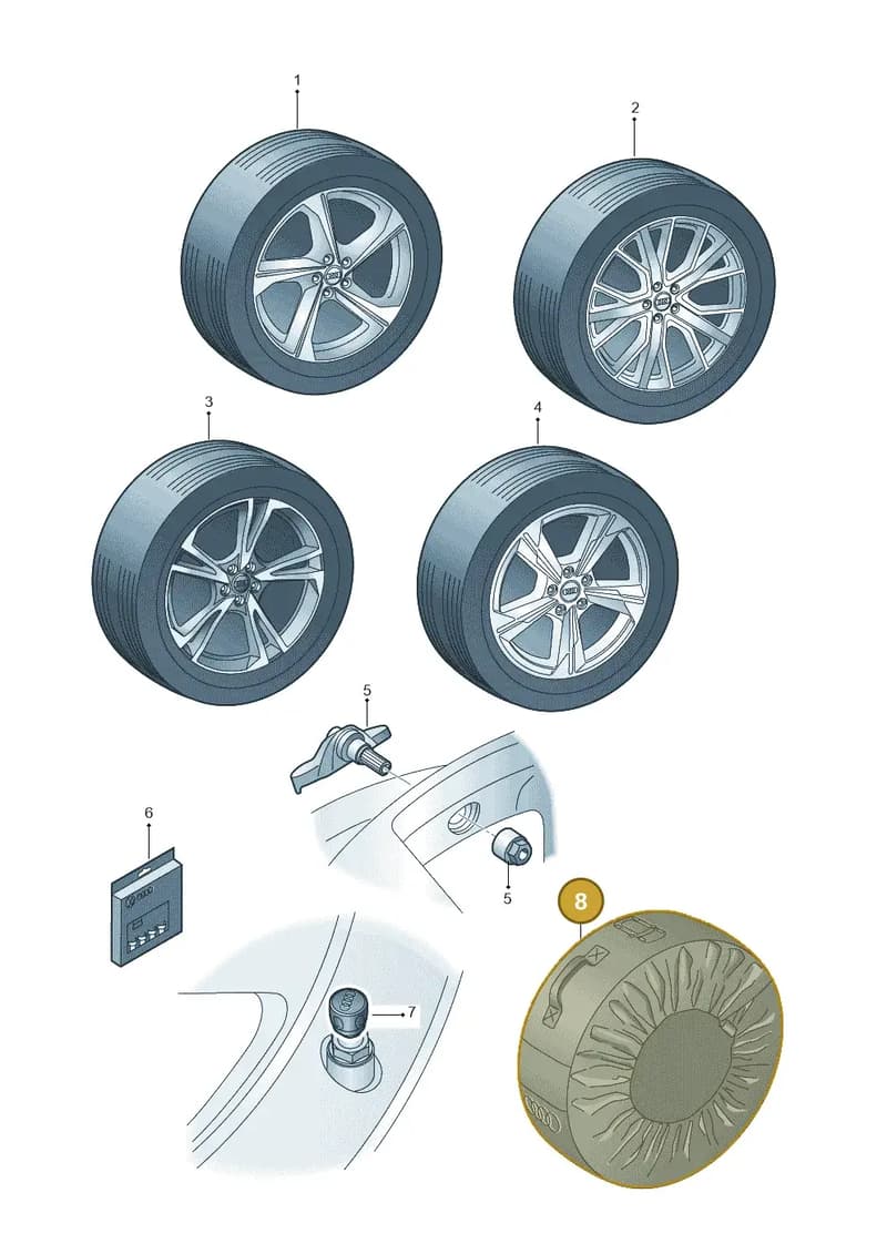 4F0071156A — Audi A6 (2018-2025) diagram 430073020, position 8