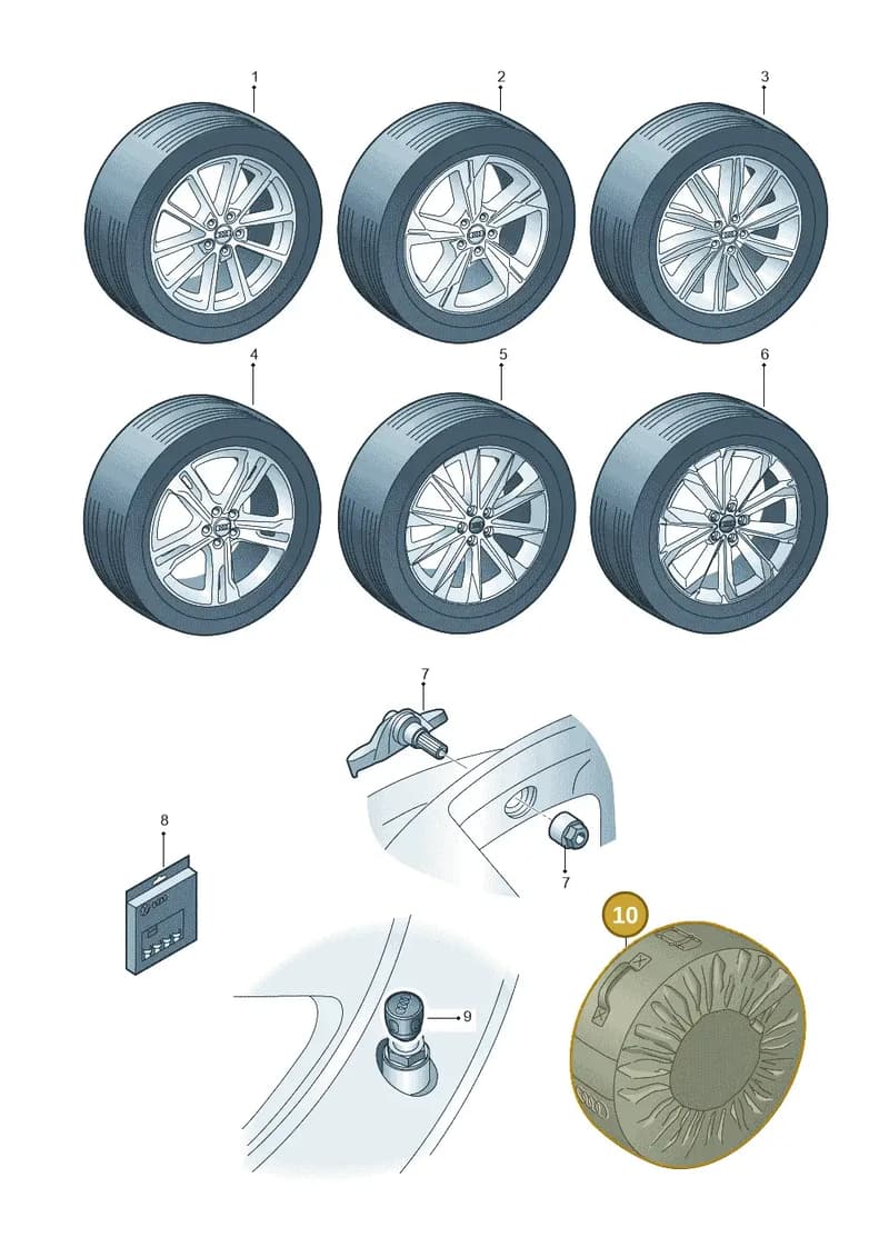 4F0071156A — Audi A6 (2018-2025) diagram 430073030, position 10