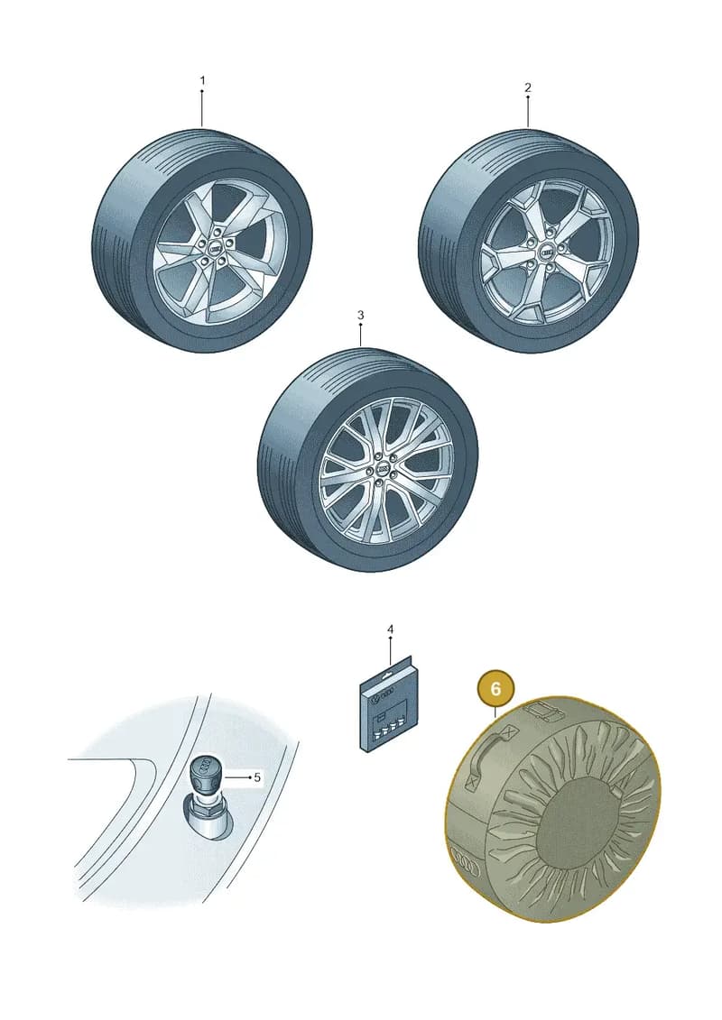4F0071156A — Audi Q3 (2018-2025) diagram 597073020, position 6