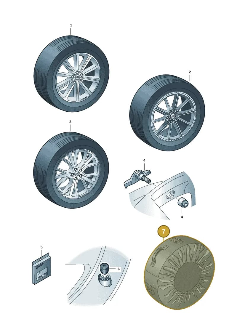 4F0071156A — Audi RS Q3 Sportback (2019-2024) diagram f3z073030, position 7