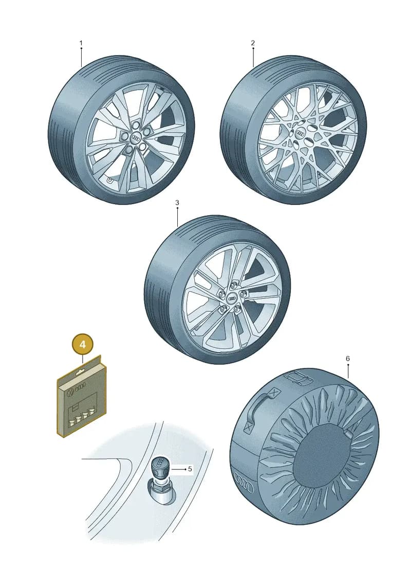 4F0071455 — Audi A3 Sportback (2019-2025) diagram 596073020, position 4