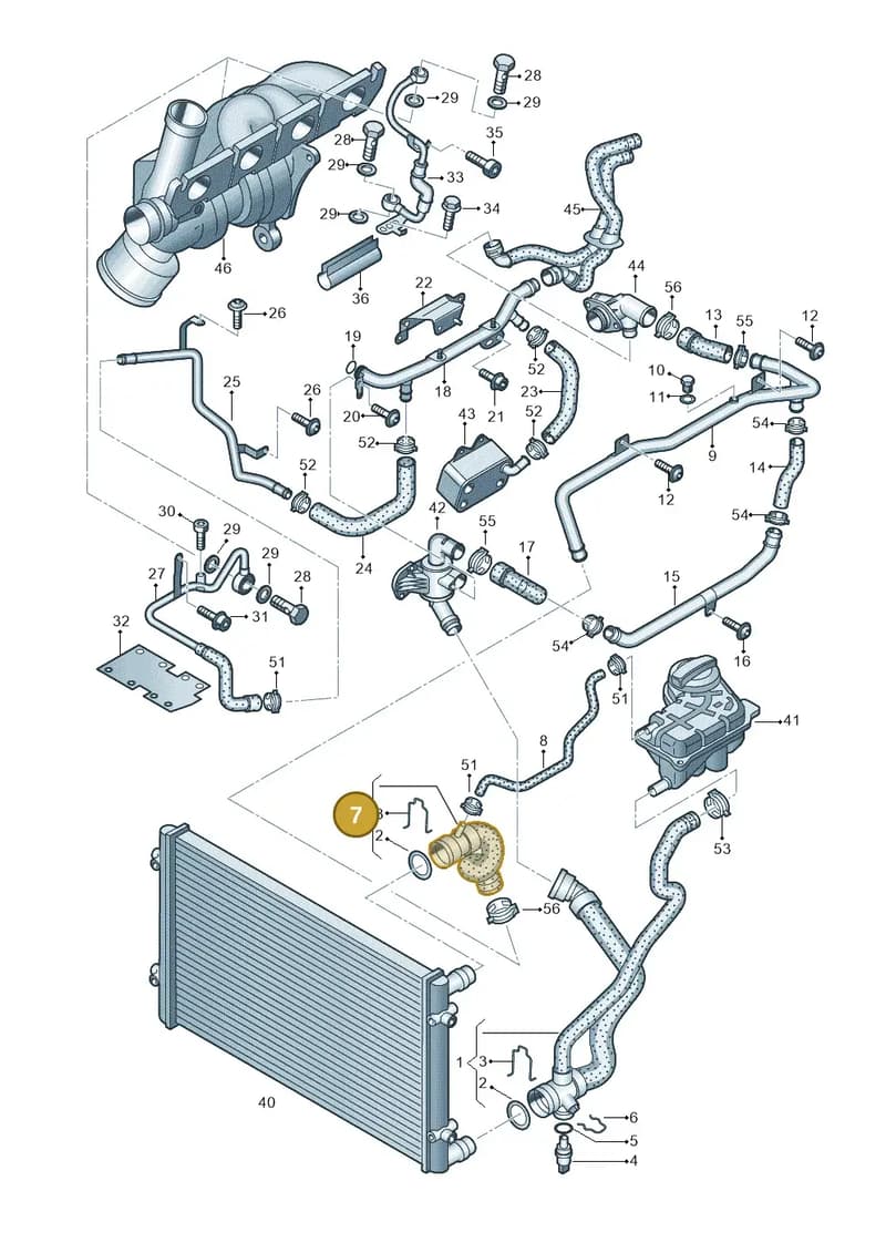4F0121101G — Audi A6 2.7 TDI (2008-2011) diagram 454121240, position 7