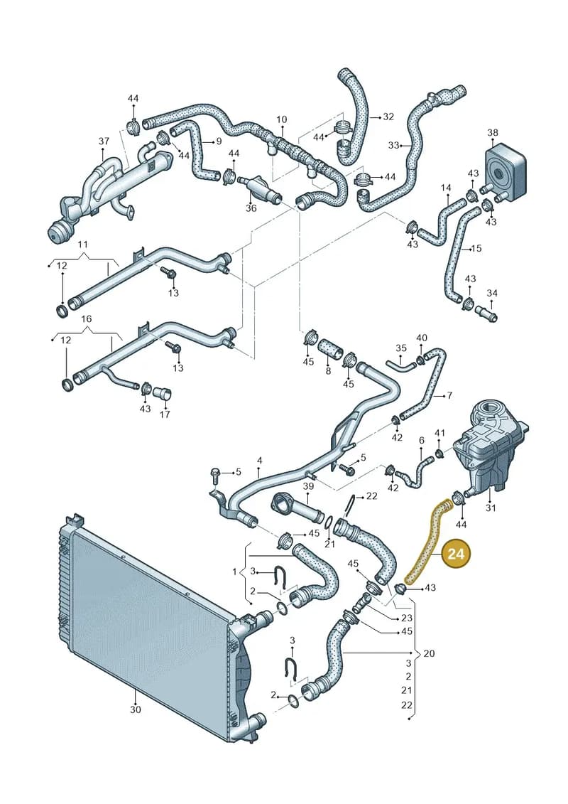 4F0121109S — Audi A6/S6/Avant/qu.   05> (2004-) diagram 448121200, position 24
