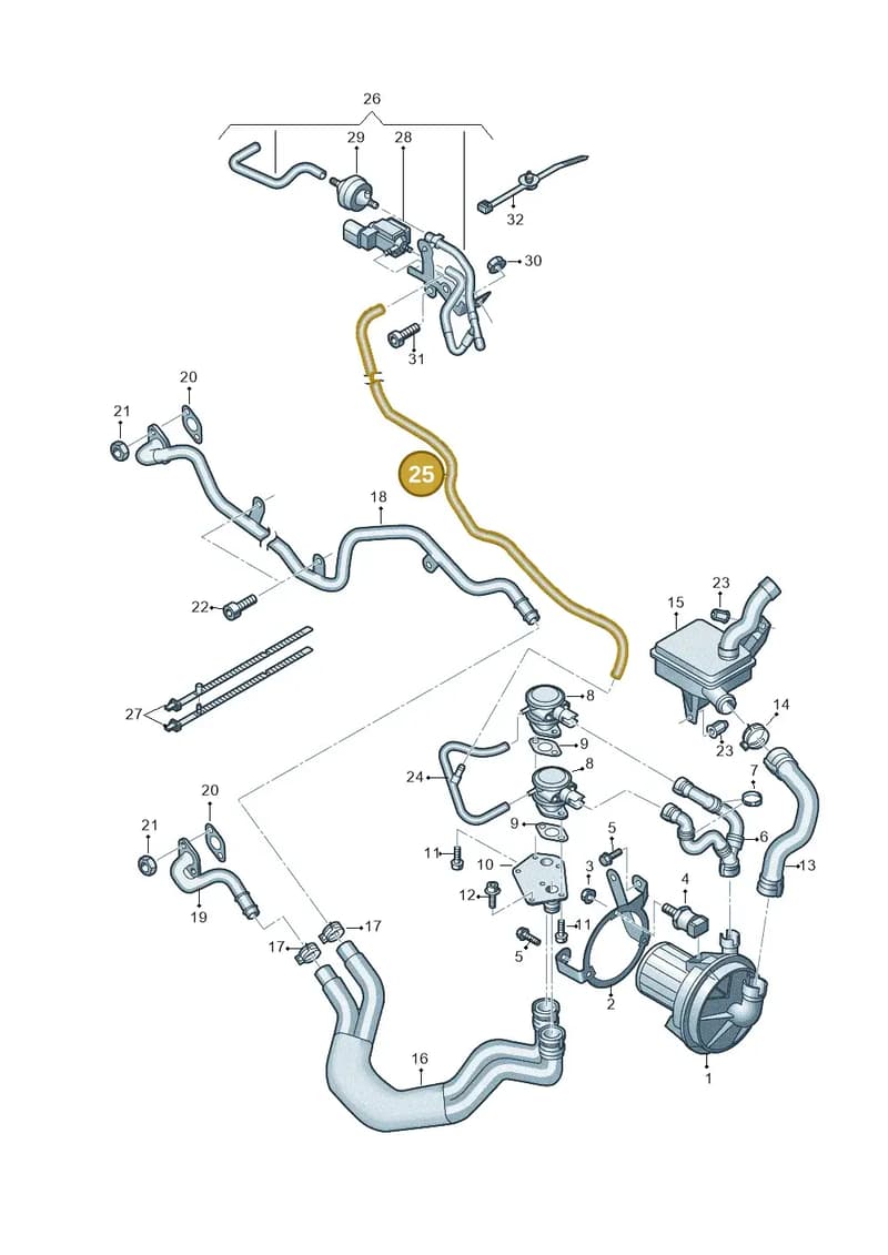 4F0131853A — Audi A6 2.7 TDI (2008-2011) diagram 448131500, position 25