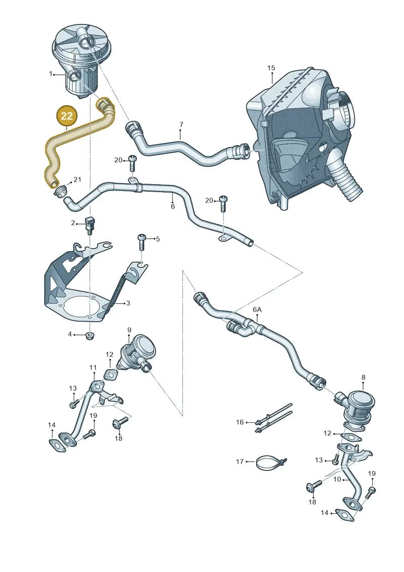 4F0133817L — Audi A6 2.7 TDI (2008-2011) diagram 603131150, position 22