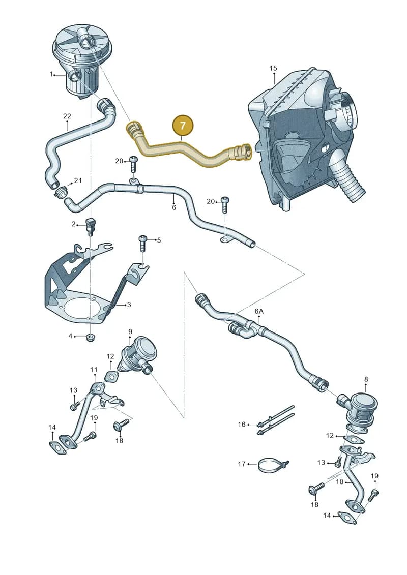 4F0133889G — Audi A6 2.7 TDI (2008-2011) diagram 603131150, position 7