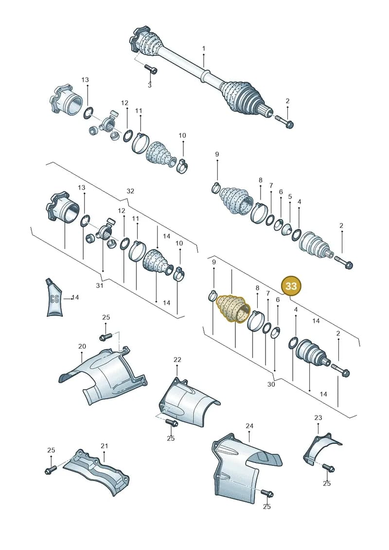4F0498203 — Audi A6 2.7 TDI (2008-2011) diagram 258407250, position 33