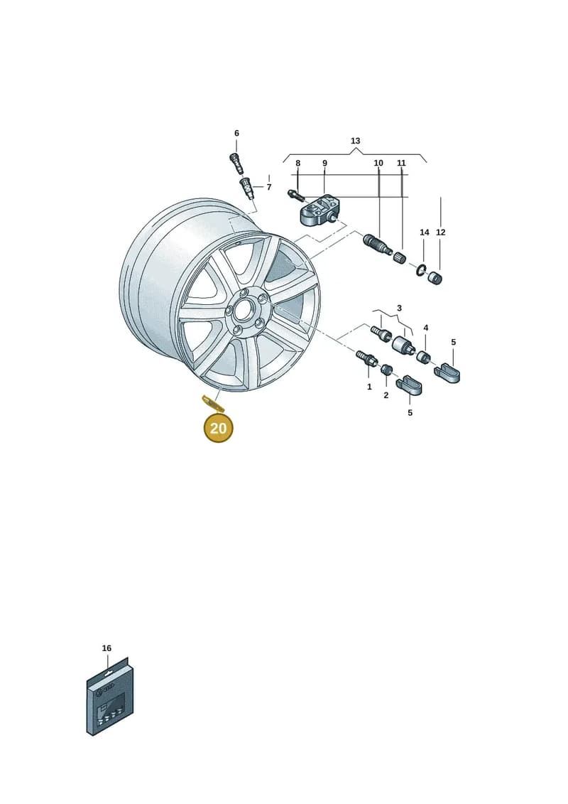4F0601186 — Audi A5 Limousine (2024-2025) diagram 8wk601200, position 20