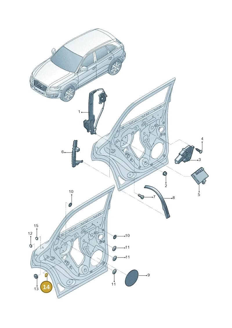 4F0839473 — Audi Q5 (2009-2018) diagram 687839060, position 14
