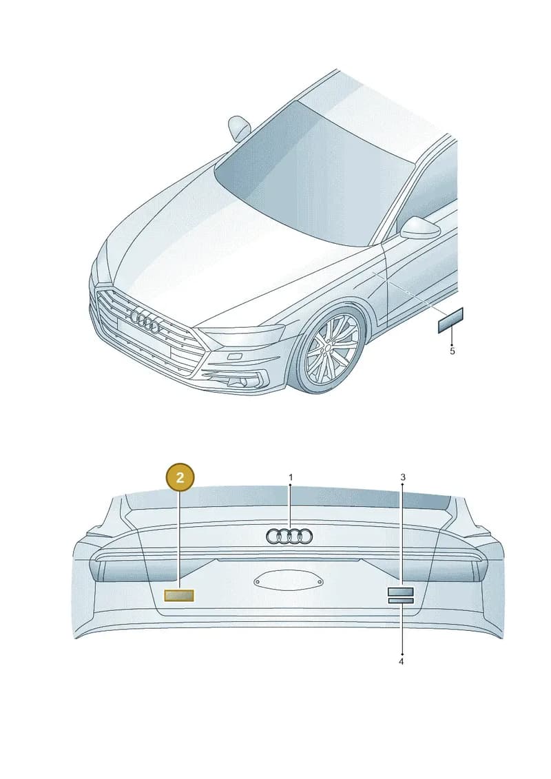 4F0853741BT94 — Audi A6 (2018-2025) diagram 838853700, position 2