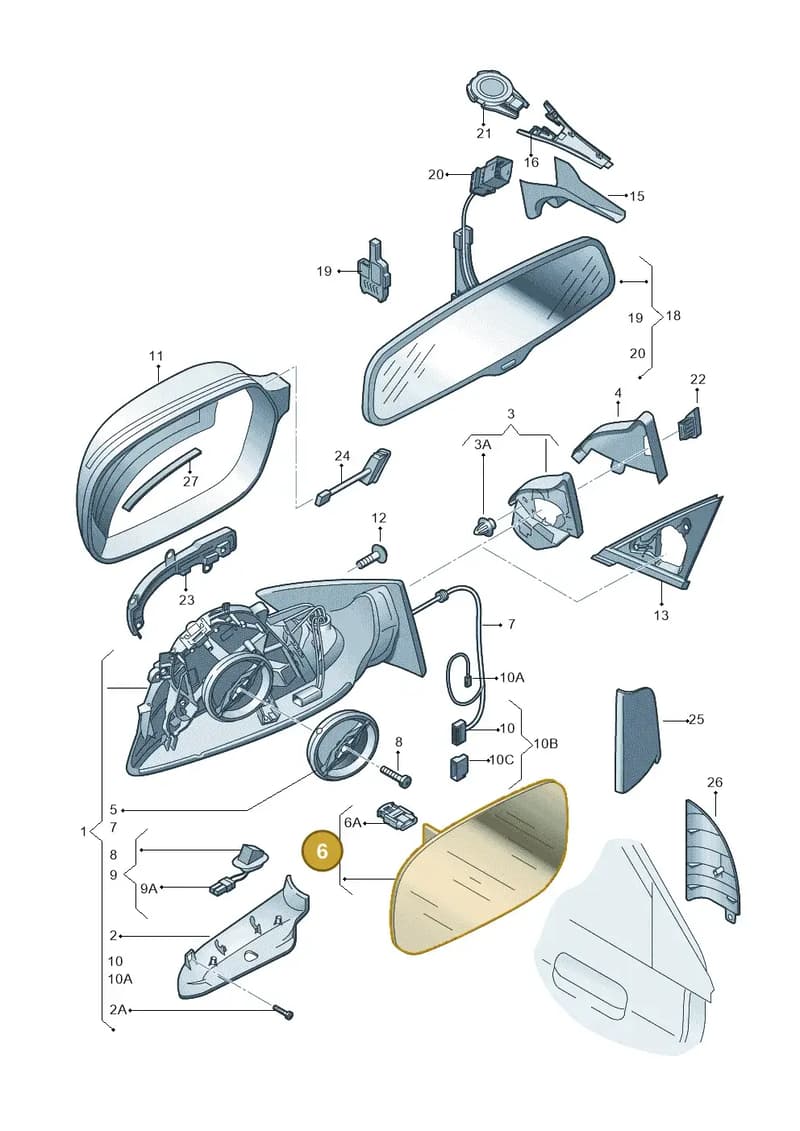 4F0857535AH — Audi A4 Av. Allroad (2008-2016) diagram 620857400, position 6