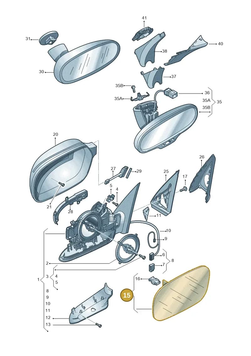 4F0857535AH — Audi Q3 (2014-2019) diagram 728857400, position 15